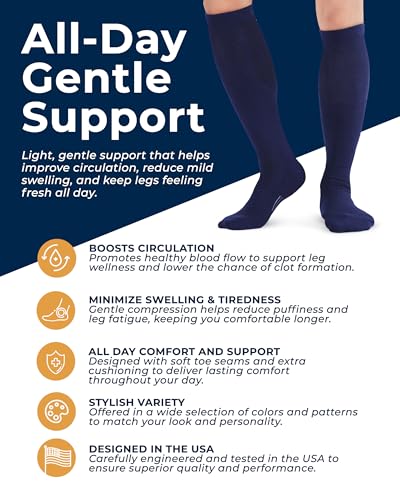 Compression Socks for Men (X-Large / Navy/Gray/Black - 3 Pairs)