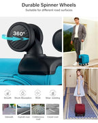 16 Inch Underseat Carry On Luggage with Wheels Small Suitcase Softside Luggage Bags for Travel Lightweight Suitcases with Wheels Travel Luggage Personal Item for Men and Women (Caribbean Blue / 16 Inch)