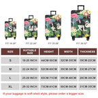 Travel Luggage Cover Suitcase Cover Protector Skins 18 (Flower flamingo / S (for 18--20 inch luggage))