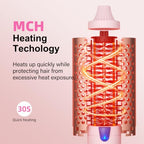 1.25 Inch Heated Curling Brush with Ceramic Tourmaline Ionic Technology (Gradient Pink)