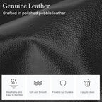 Black Genuine Leather Small Crossbody Bags for Women Anti (Black)