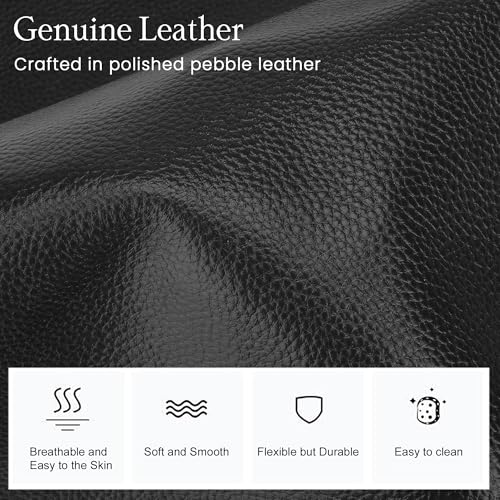 Black Genuine Leather Small Crossbody Bags for Women Anti (Black)