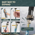 Folding Trekking Poles 7075 Aluminum Lightweight for Travel (Cork-Blue / 100-120 cm for Height:5'9" and smaller)