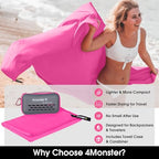 Quick Dry Travel Towel with Case & Carabiner (Rose / 20.00" x 12.00")