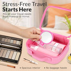 Pink Clear Makeup Bag (Large / Pink)