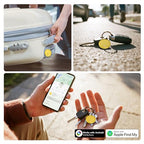 FindTag Duo Dual System Tracker for iOS or Android (Yellow-dual(1 Pack))