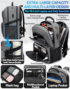 Travel Backpack (18.4 Inch / Grey)