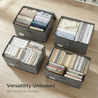 Storage Bins with Lids [3 (Gray / XL(3-Pack))
