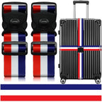 Luggage Straps for Suitcases (Red Flag)
