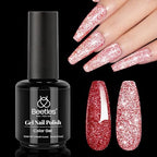Beetles Red Gel Nail Polish (C - Flakie Red | Ruby Crown)