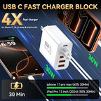 USB C Fast Charger Block (White-2Pack)