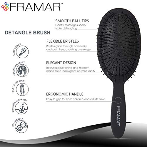 Detangling Brush for Curly Hair (Black)