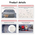Travel Makeup Bag Organizer Cosmetic Bag (02-D-White)