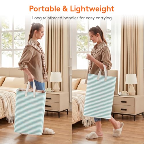 80L Large Laundry Baskets (Sage Green / 80L)