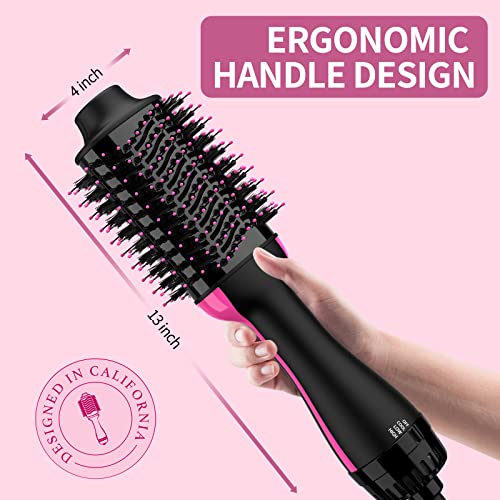 Hair Dryer Brush Blow Dryer Brush in One (Black/Magenta)