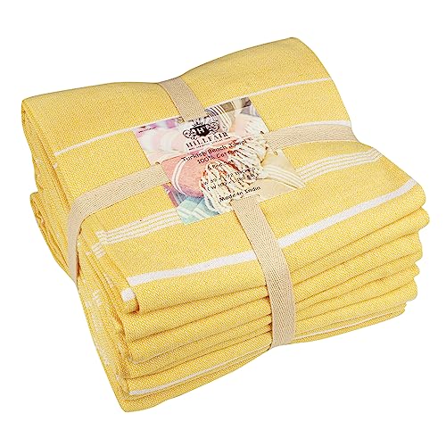 Cotton Turkish Beach Towels (39 x 72 inch ( Beach towel - 4 PACK ) / Yellow)
