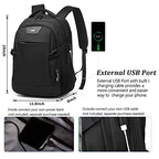 Anti Theft Laptop Backpack (Black / 15.6 Inch)
