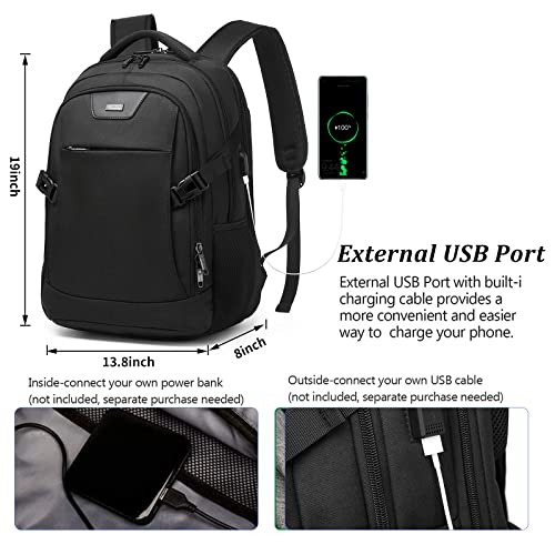 Anti Theft Laptop Backpack (Black / 15.6 Inch)