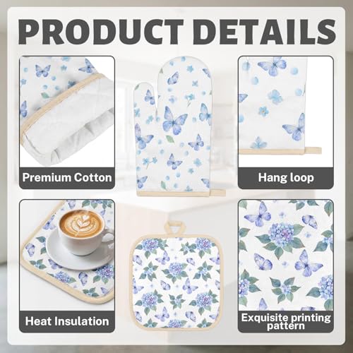 Blue Hydrangea Kitchen Decor Set (Blue Hydrangea)