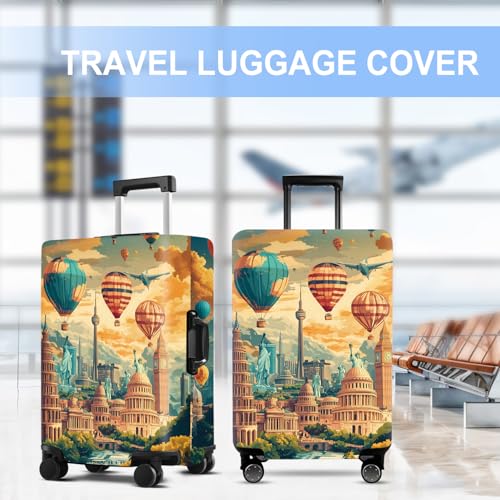 Balloon Luggage Cover Washable Suitcase Protector Anti (Balloon / S(20-22inch suitcase))