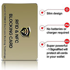 10 Pack RFID Blocking Card for Credit Debit ID Card (Golden)