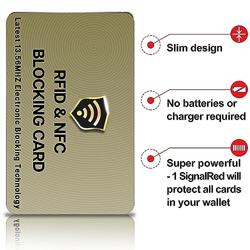 10 Pack RFID Blocking Card for Credit Debit ID Card (Golden)