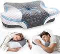 Cervical Neck Pillows with Memory Foam (1 Pack Grey White / Standard)