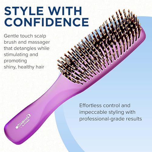 Gentle Purple Neon Full Size Hair Brush (Large / Purple)