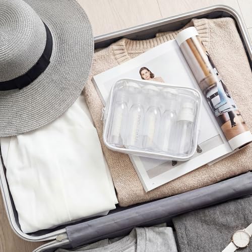 9PCS Leakproof 3.4oz Travel Bottles for Toiletries (F-Clear)