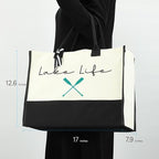 Lake Life Tote Bag for Women Waterproof Personalized Beach Bag Canvas Bag Funny - Image 3
