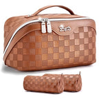 Travel Makeup Bag Organizer (01-F-Brown)