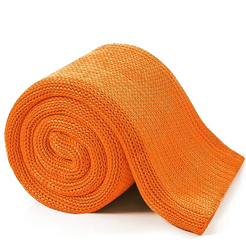 Knitted Weighted Blanket (33-orange / 60" x 80" | 15lbs)