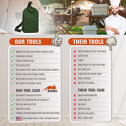 Grilling & Camping Cooking Utensils Set (Green Lite)