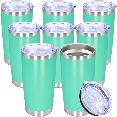 20oz Tumbler Stainless Steel Tumbler Coffee Tumbler with Lid Light Blue (Light Blue)