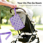 Portable Changing Pad (Purple Checkers&Flowers)