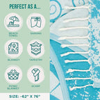Turkish Beach Towel (X-Large / Crush Turtle Teal)