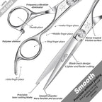High end Professional Extremely Very Sharp Barber Hair Cutting Scissors Hairdresser Shears For Hair 6 Inches Haircut Scissor Made Of Stainless Steel Alloy For Hairdressing Salon and Home Use (Sword Shears / 6 Inch)