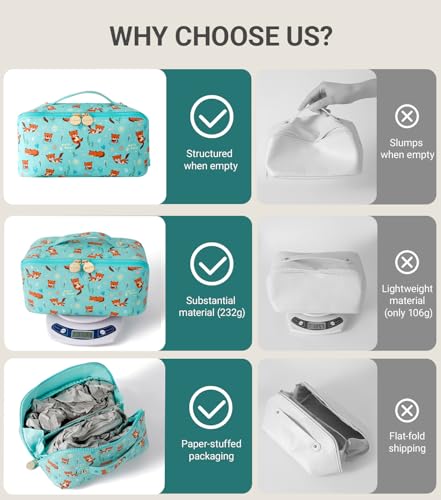 Travel Makeup Bag for Women (Lazy Otter)