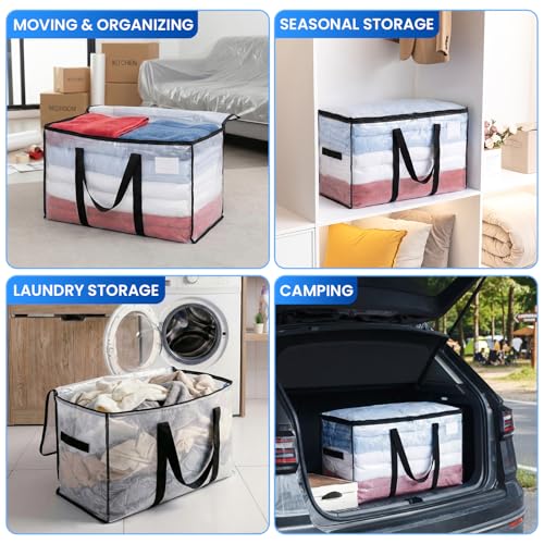 2 Pack Clear Extra Large Moving Bags (Clear / 2 Large)