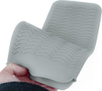2PCS Silicone Heat Resistant Mat Pouch for Hair Straightener, Curling Iron, Flat Iron and Hot Hair Tools Grey 2 Pack