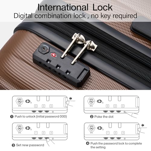 20 Inch Expandable Carry on Luggage 22x14x9 Airline Approved (20 Inch EXT / Brown)