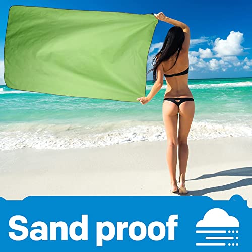 2 Pack Microfiber Camping Towels (Green / XL: 60" x 30"+24" x 12")