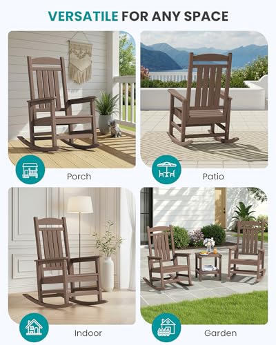 Rocking Chair Outdoor (Brown / 1 Pack)