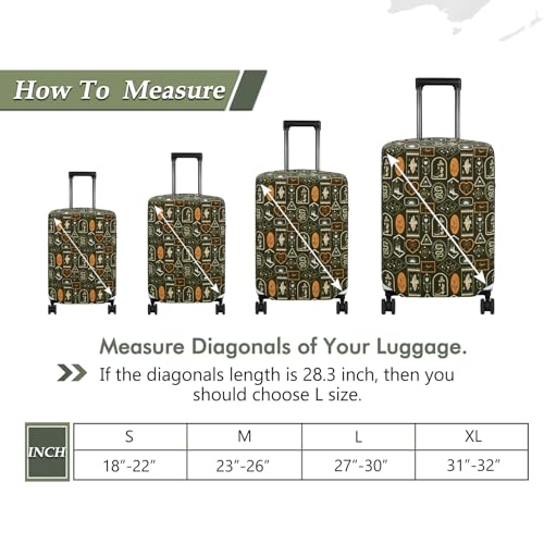 Travel Luggage Cover Suitcase Protector Fits 31 (Wilderness Mark / XL)