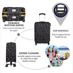 Luggage Cover Fits 18 (S / Black Polygonal)
