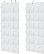 GORILLA GRIP Over the Door Shoe Organizer, 2 Pack, 24 Breathable Mesh Pockets by GorillaGrip