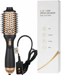 Hair Dryer Brush Blow Dryer in One Step, Upgraded 4 in 1 Hair Dryer and Styler Volumizer with Negative Ion Anti-frizz Ceramic Titanium Barrel Hot Air Brush Hair Straightener (Golden, Medium)