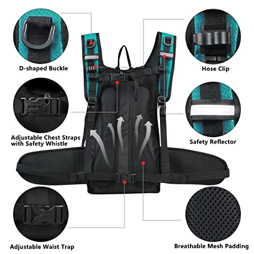 Hydration Backpack with 3L Water Bladder (Dark Emerald)