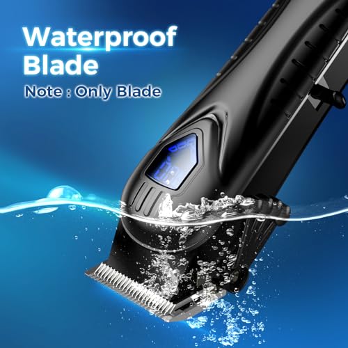 Low Noise Hair Clippers for Men & Women with 10 Color Guide Combs (Black)