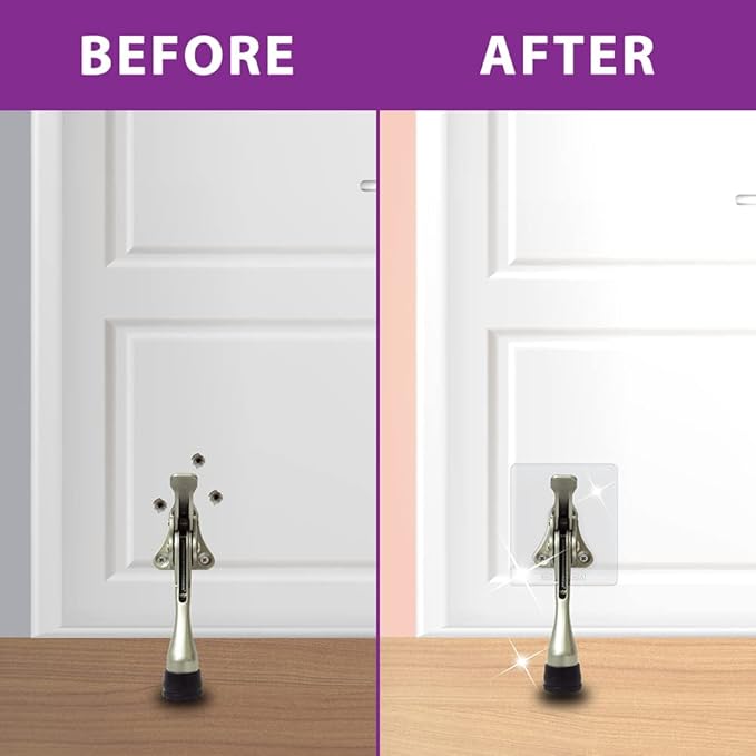 Door Stopper with Adhesive Bracket Stickers, No Drilling or Tools Needed - Image 8